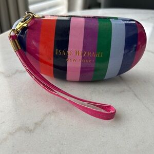 Isaac Mizrahi Multicolor Striped Glasses case with handle